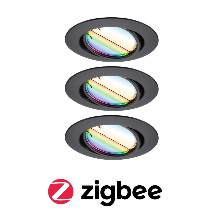 Paulmann 92468 - SÆT 3xLED RGBW/4,9W Indbygningslampe dæmpbar SMART 230V 3000-6500K