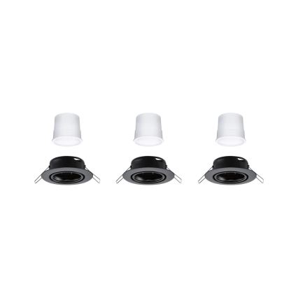 Paulmann 92468 - SÆT 3xLED RGBW/4,9W Indbygningslampe dæmpbar SMART 230V 3000-6500K