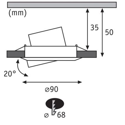 Paulmann 92468 - SÆT 3xLED RGBW/4,9W Indbygningslampe dæmpbar SMART 230V 3000-6500K