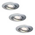 Paulmann 92516 - SÆT 3xLED-GU10/3,5W Badeværelsesindbygningsspot PREMIUM LINE 230V