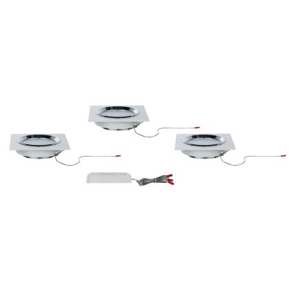 Paulmann 92695 - SÆT 3xLED/8W Nedblændende loftlys DICE 230V