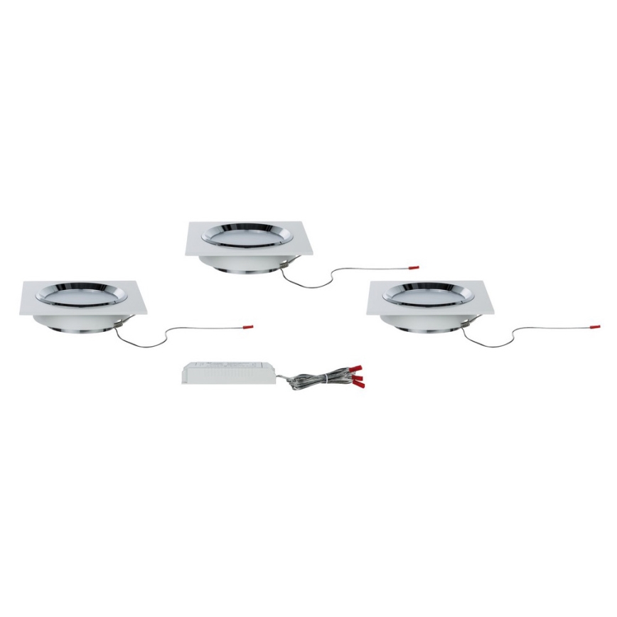 Paulmann 92695 - SÆT 3xLED/8W Nedblændende loftlys DICE 230V