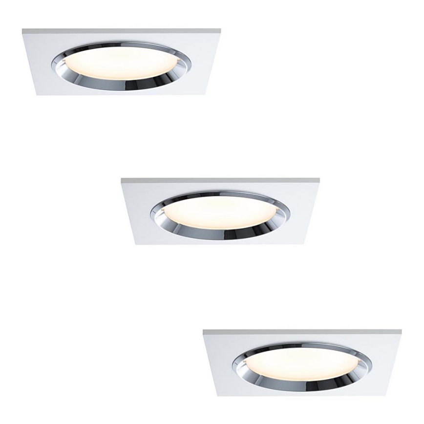 Paulmann 92695 - SÆT 3xLED/8W Nedblændende loftlys DICE 230V