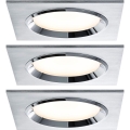 Paulmann 92696 - SÆT 3xLED/8W Indbygningslampe dæmpbar DICE 230V