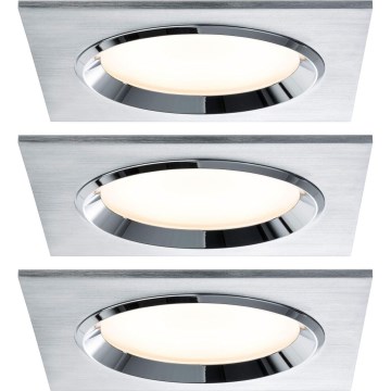 Paulmann 92696 - SÆT 3xLED/8W Indbygningslampe dæmpbar DICE 230V