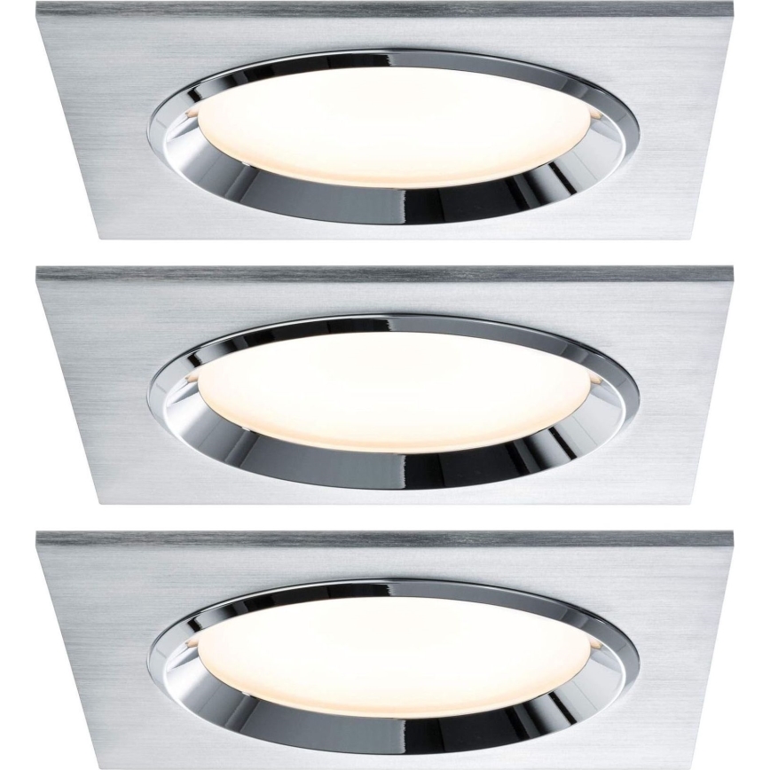 Paulmann 92696 - SÆT 3xLED/8W Indbygningslampe dæmpbar DICE 230V
