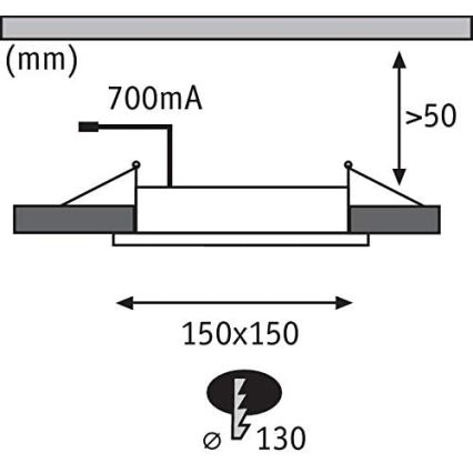 Paulmann 92696 - SÆT 3xLED/8W Indbygningslampe dæmpbar DICE 230V