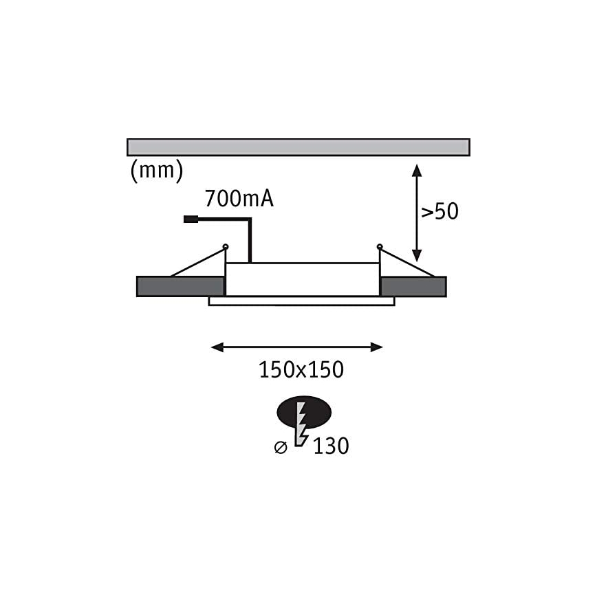 Paulmann 92696 - SÆT 3xLED/8W Indbygningslampe dæmpbar DICE 230V