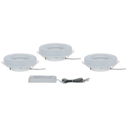 Paulmann 92704 - 3x LED indbygningslampe BAGEL 5,5W 230V