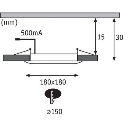 Paulmann 92802 - LED/9W IP65 Indbygningslampe til badeværelse WARM DIM 230V 2000K/3000K/4000K