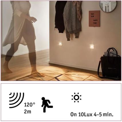 Paulmann 92923 - LED/1,1W Trappelampe med sensor WAND 230V 2700K