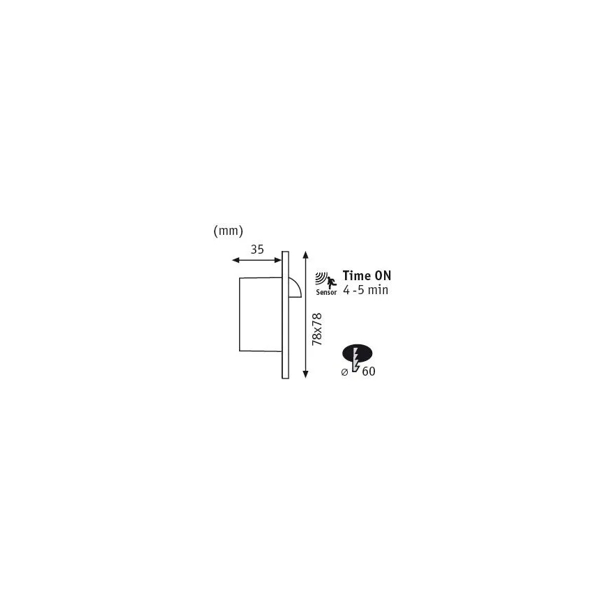 Paulmann 92923 - LED/1,1W Trappelampe med sensor WAND 230V 2700K