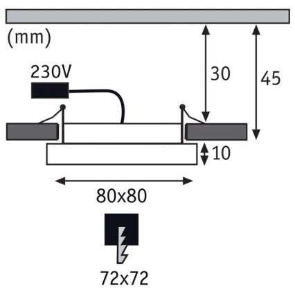 Paulmann 92951 - LED/5W IP23 Indbygningslampe til badeværelse AREO 230V