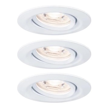 Paulmann 92971 - SÆT 3x LED/4,2W IP23 Indbygningslampe til badeværelse dæmpbar NOVA 230V