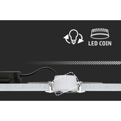 Paulmann 92971 - SÆT 3x LED/4,2W IP23 Indbygningslampe til badeværelse dæmpbar NOVA 230V
