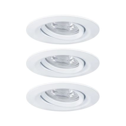 Paulmann 92971 - SÆT 3x LED/4,2W IP23 Indbygningslampe til badeværelse dæmpbar NOVA 230V