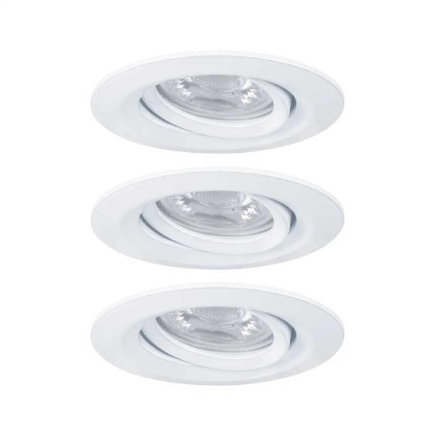 Paulmann 92971 - SÆT 3x LED/4,2W IP23 Indbygningslampe til badeværelse dæmpbar NOVA 230V