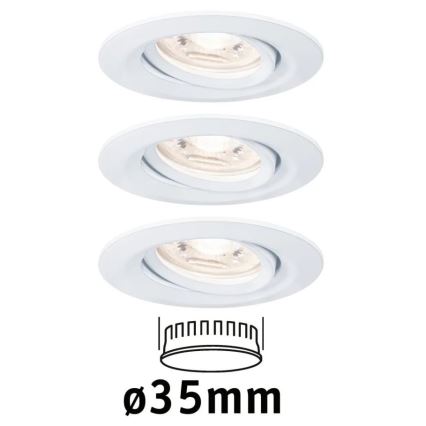 Paulmann 92971 - SÆT 3x LED/4,2W IP23 Indbygningslampe til badeværelse dæmpbar NOVA 230V