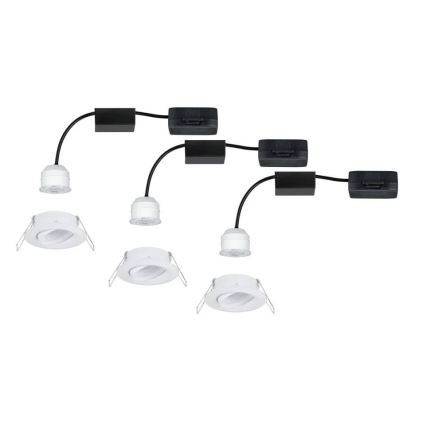 Paulmann 92971 - SÆT 3x LED/4,2W IP23 Indbygningslampe til badeværelse dæmpbar NOVA 230V