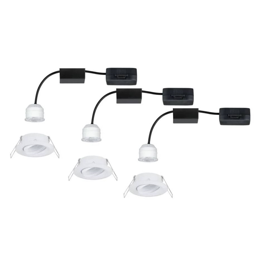 Paulmann 92971 - SÆT 3x LED/4,2W IP23 Indbygningslampe til badeværelse dæmpbar NOVA 230V