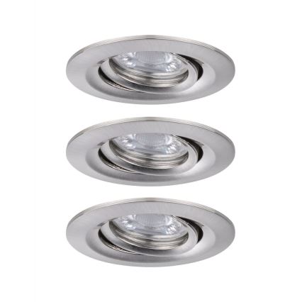 Paulmann 92973 - SÆT 3xLED/4,2W IP23 Badeværelseslampe dæmpbar COIN 230V