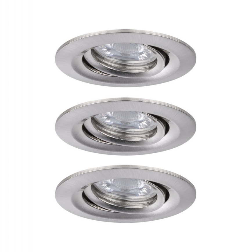 Paulmann 92973 - SÆT 3xLED/4,2W IP23 Badeværelseslampe dæmpbar COIN 230V