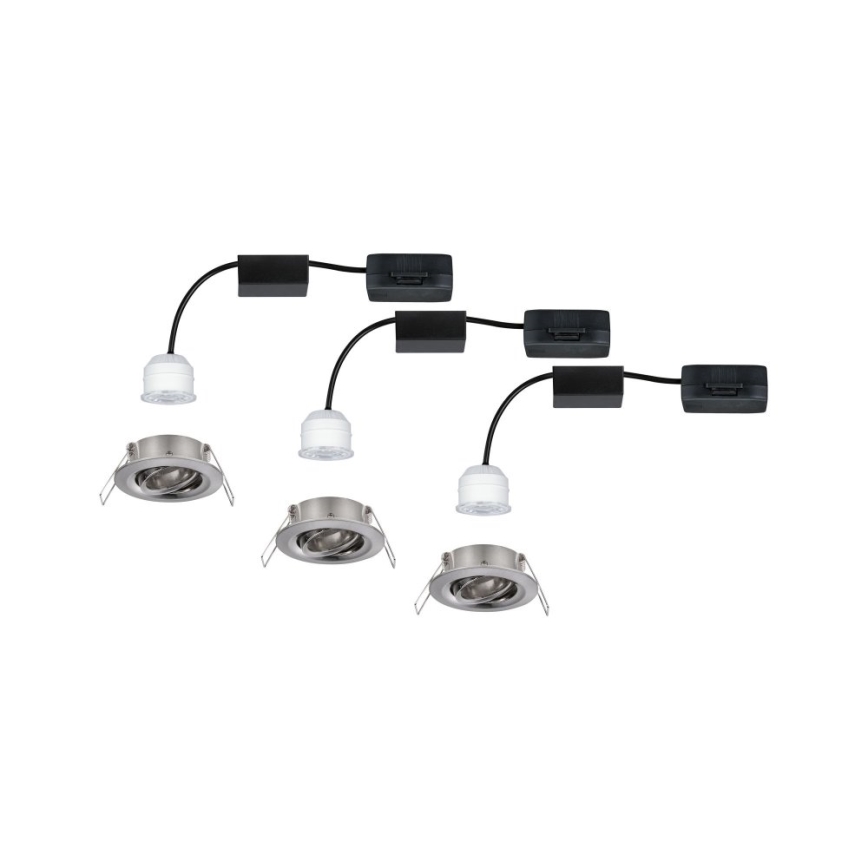 Paulmann 92973 - SÆT 3xLED/4,2W IP23 Badeværelseslampe dæmpbar COIN 230V