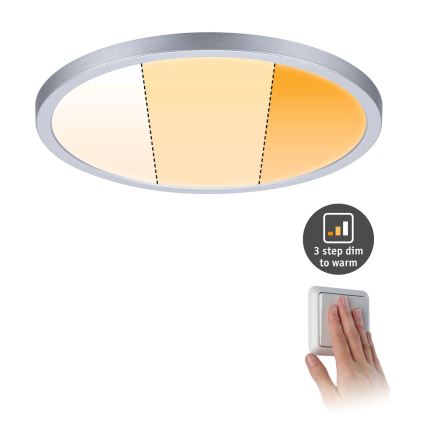 Paulmann 92992 - LED/16W IP44 Indbygningsarmatur til badeværelse AREO 230V 2000/3000/4000K Ø 23 cm mat krom