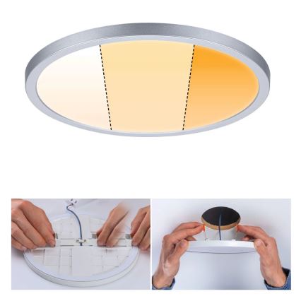 Paulmann 92992 - LED/16W IP44 Indbygningsarmatur til badeværelse AREO 230V 2000/3000/4000K Ø 23 cm mat krom