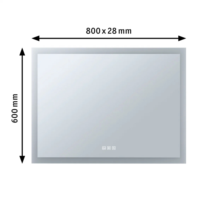 Paulmann 93013 - LED/22W IP44 Dæmpbart badeværelsesvarmet spejl med baggrundsbelysning 230V 2700/4000/6500K