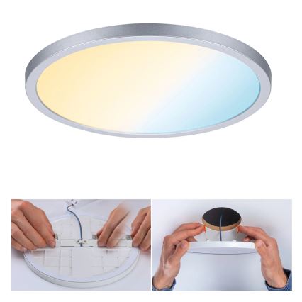 Paulmann 93046 - LED/16W IP44 Dæmpbar badeværelsesindbygningsspot AREO 230V 3000-6500K Ø 23 cm mat krom