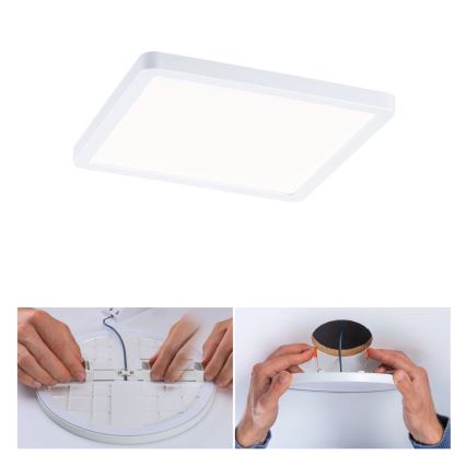 Paulmann 93059 - LED/13W IP44 Dæmpbar badeværelsesindbygningsspot AREO 230V 17,5x17,5 cm hvid