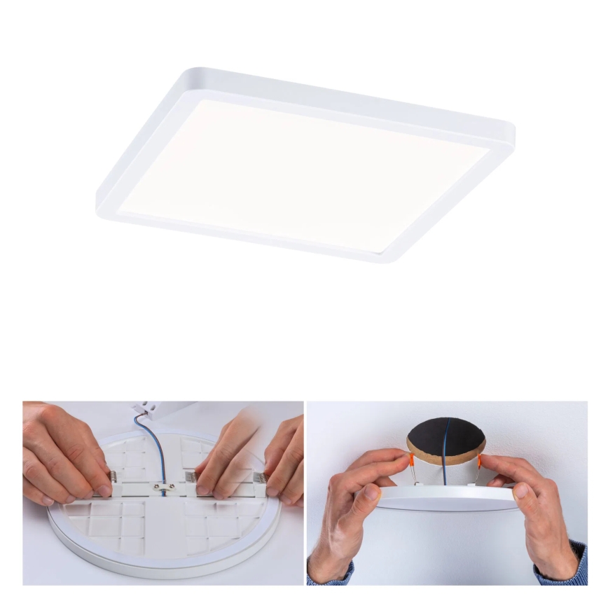 Paulmann 93059 - LED/13W IP44 Dæmpbar badeværelsesindbygningsspot AREO 230V 17,5x17,5 cm hvid