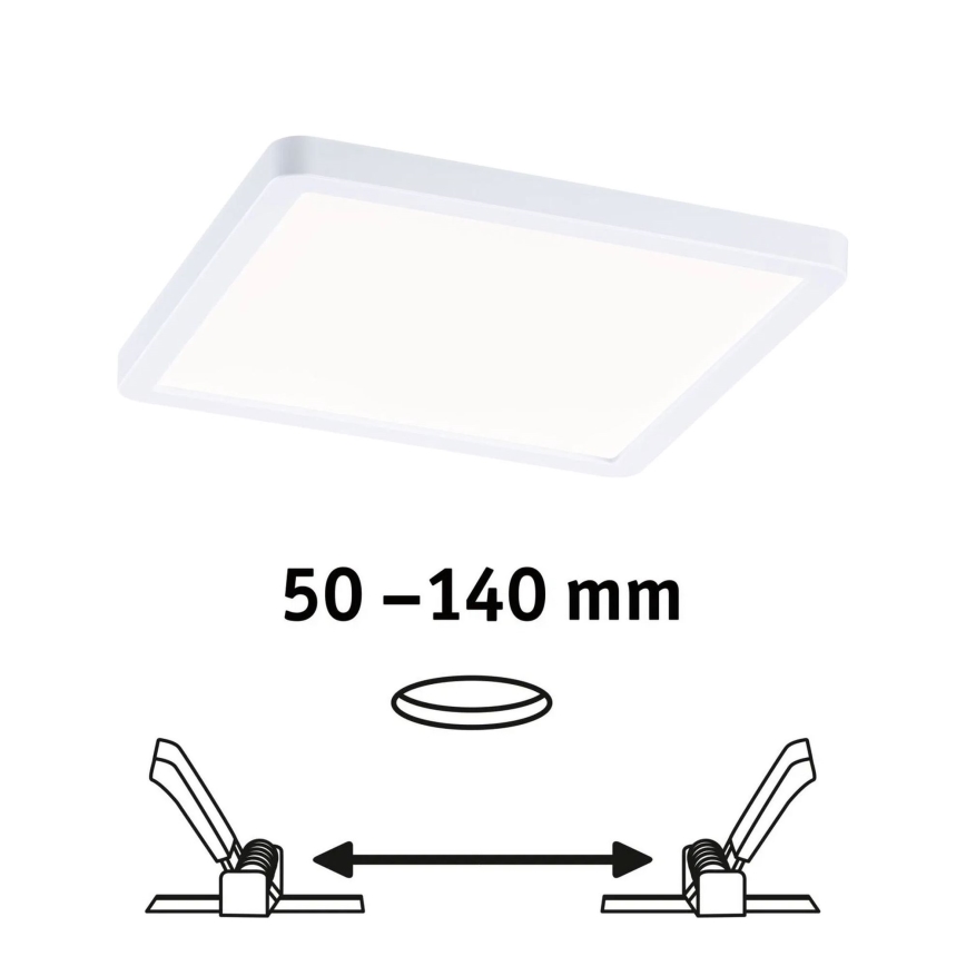 Paulmann 93059 - LED/13W IP44 Dæmpbar badeværelsesindbygningsspot AREO 230V 17,5x17,5 cm hvid
