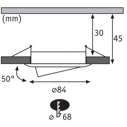 Paulmann 93080 - SÆT 3xLED/6W IP23 Indbygningslampe til badeværelse dæmpbar COIN 230V