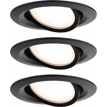 Paulmann 93080 - SÆT 3xLED/6W IP23 Indbygningslampe til badeværelse dæmpbar COIN 230V