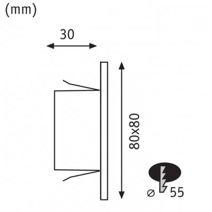 Paulmann 93093 - Trappelampe LED/1,2W EDGE 230V