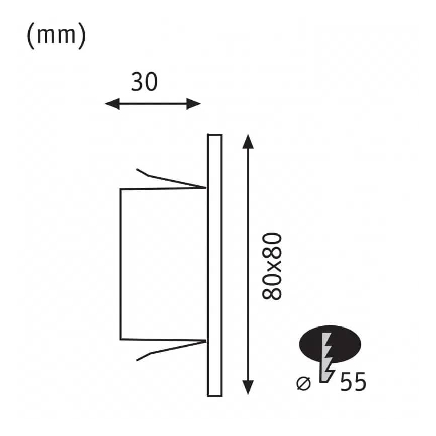 Paulmann 93093 - Trappelampe LED/1,2W EDGE 230V