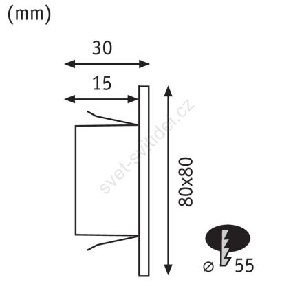 Paulmann 93094 - Trappelampe LED/1,2W EDGE 230V
