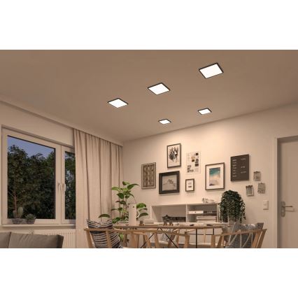 Paulmann 93101 - LED/13W IP44 Badeværelses indbygningslampe AREO 230V 2000/3000/4000K 17,5x17,5 cm sort
