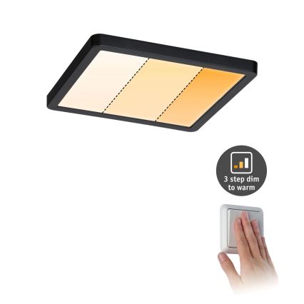 Paulmann 93101 - LED/13W IP44 Badeværelses indbygningslampe AREO 230V 2000/3000/4000K 17,5x17,5 cm sort