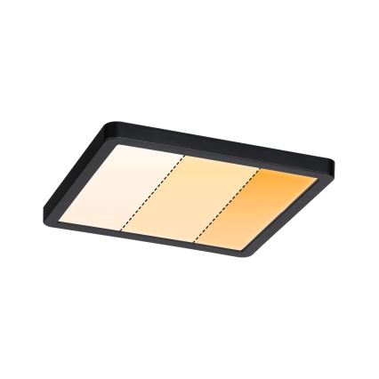 Paulmann 93101 - LED/13W IP44 Badeværelses indbygningslampe AREO 230V 2000/3000/4000K 17,5x17,5 cm sort