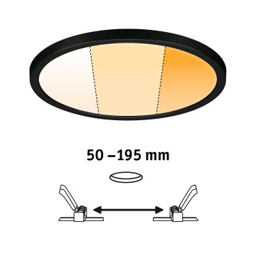 Paulmann 93102 - LED/16W IP44 dæmpbar indbygnings-downlight til badeværelse AREO 230V 2000/3000/4000K Ø 23 cm sort