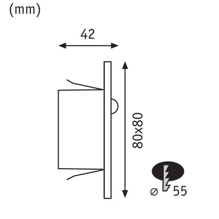 Paulmann 93133 - LED/1,2W Trappelampe med sensor EDGE 230V hvid