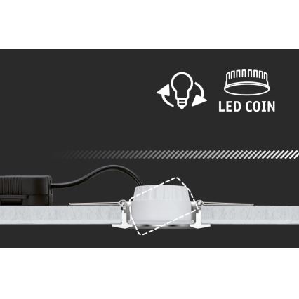 Paulmann 93402 - SÆT 3xLED/6W IP44 Indbygningslampe til badeværelse dæmpbar COLE 230V