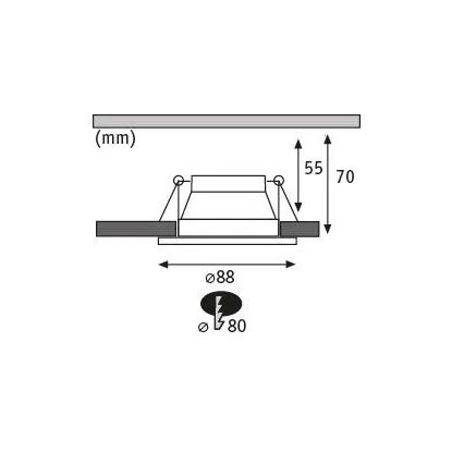 Paulmann 93402 - SÆT 3xLED/6W IP44 Indbygningslampe til badeværelse dæmpbar COLE 230V