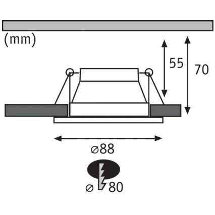 Paulmann 93403 - LED/6,5W IP44 Badeværelseslampe dæmpbar COLE 230V