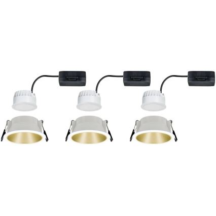 Paulmann 93406 - Indbygningslamper til badeværelse dæmpbar 3xLED/6,5W IP44 COLE 230V