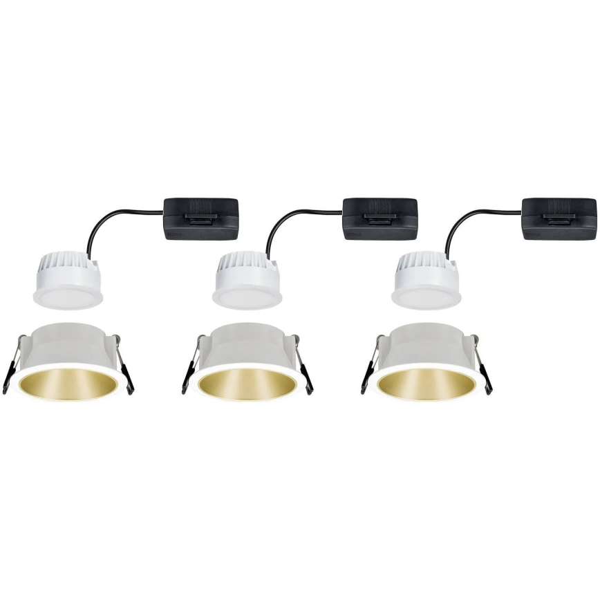 Paulmann 93406 - Indbygningslamper til badeværelse dæmpbar 3xLED/6,5W IP44 COLE 230V