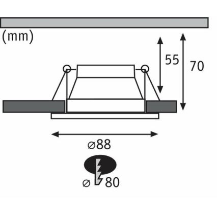 Paulmann 93408 - Indbygningslamper 3 stk. dæmpbar LED/6,5W IP44 COLE 230V